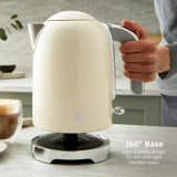 Swan Solace Cream Jug Kettle | 1.7L Stainless Steel, Chrome Accents