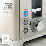 Swan Solace 2 Slice Stainless Steel Toaster | Cream, Reheat & Defrost
