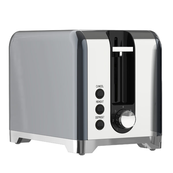 Swan Solace 2 Slice Stainless Steel Toaster | Long Slot, High Lift