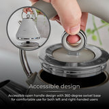 Tower Ash Grey Cone Kettle | Ergonomic Handle, Precision Spout