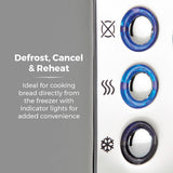 Tower Ash Grey 2-Slice Toaster | 7-Level Browning, Wide Slots