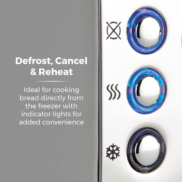 Tower Ash Grey 2-Slice Toaster | 7-Level Browning, Wide Slots
