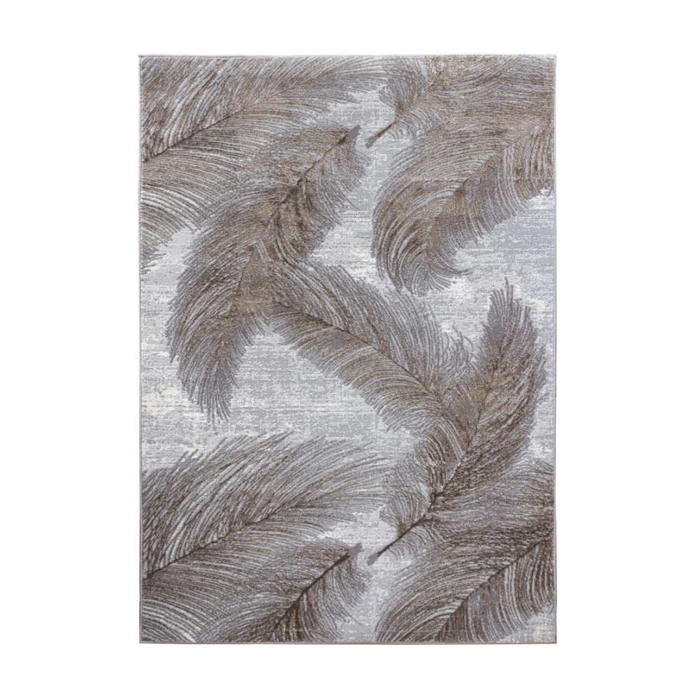  Boutique Plumes Grey Rug | 80 x 150cm