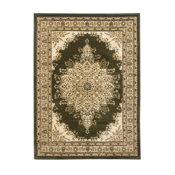  Classique Medallion Green Rug | 120 x 170cm