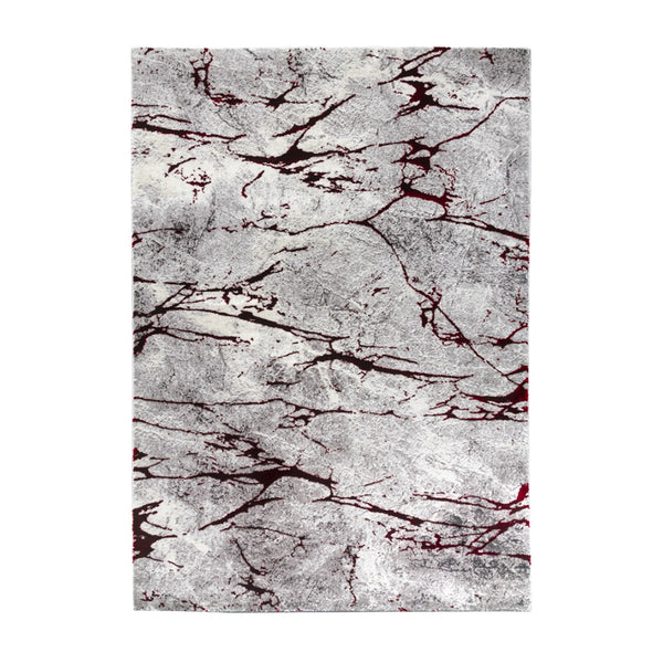 Glitz Marble Red Rug | 80 x 150cm