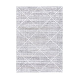 Oslo Prisma Geometric Diamond Pattern Rug | Grey and White, 200 x 300cm