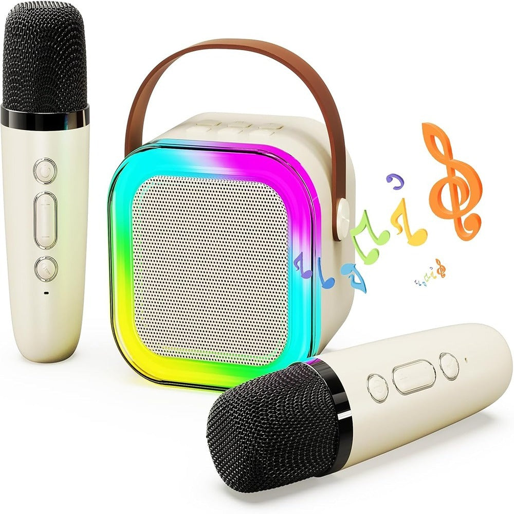 Global Gizmos Bluetooth Karaoke Speaker | 2 Microphones, LED Lights