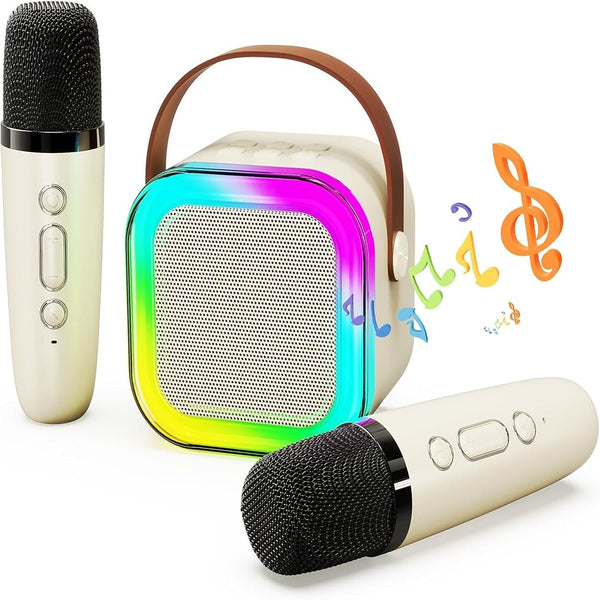 Global Gizmos Bluetooth Karaoke Speaker | 2 Microphones, LED Lights