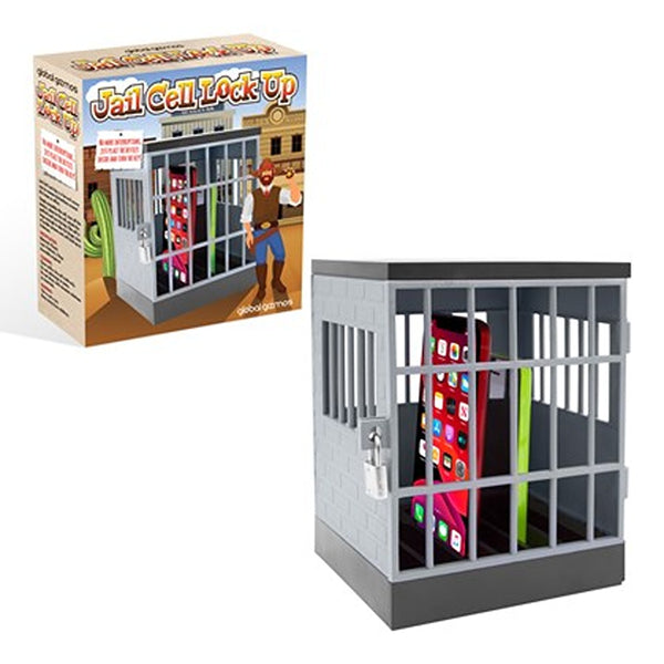 Global Gizmos Phone Jail Cell Lock Box | Padlock and Keys, Freestanding
