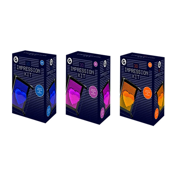 Gifts & Gadgets 3D Impression Kit Pin Art Toy | Assorted Colours, Desktop Decor