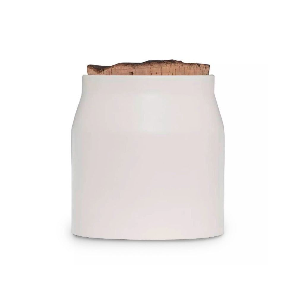 Tower Natural Life Ceramic Storage Jar | Matte White, H12.5cm