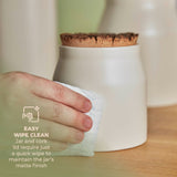 Tower Natural Life Ceramic Storage Jar | Matte White, H12.5cm