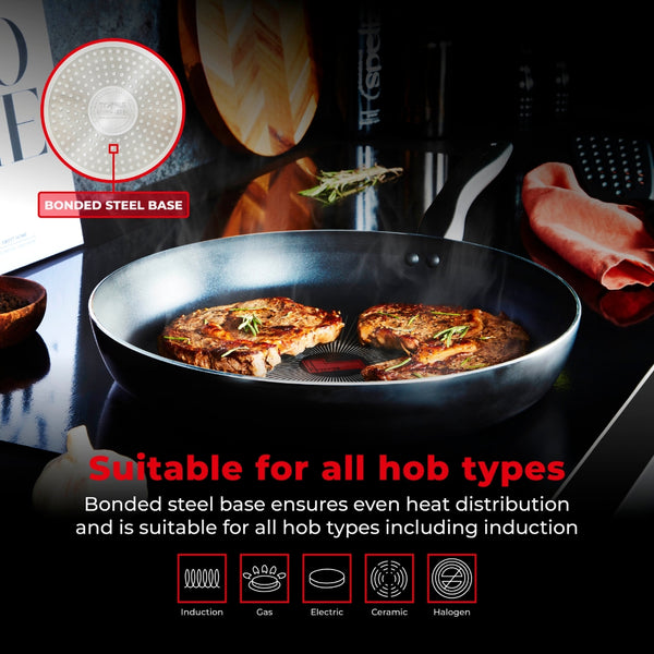 Tower Smart Start Gourmet 5 Piece Cookware Set | Matte Black Finish