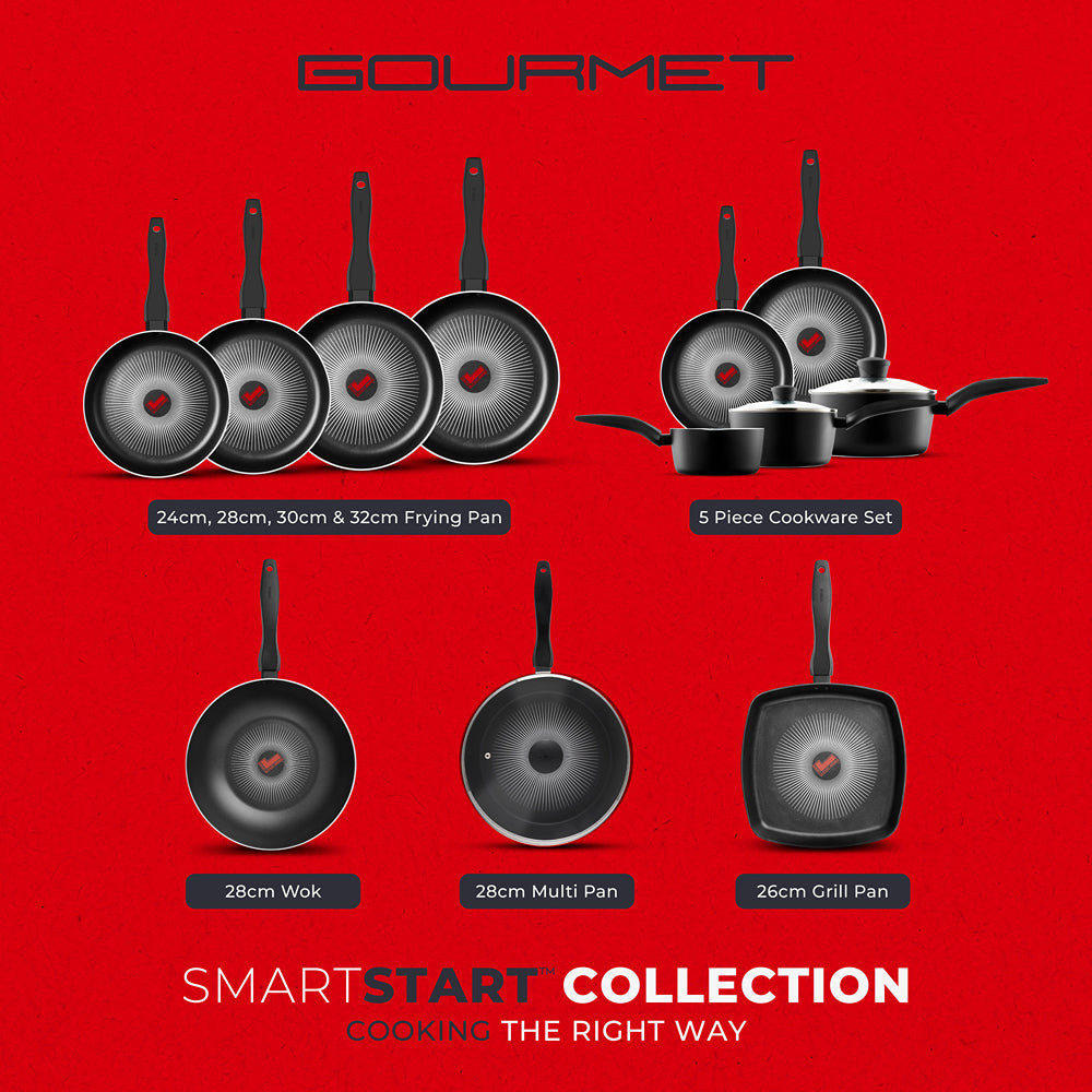 Tower Smart Start Nonstick 28cm Wok | Colour-Changing Heat Indicator