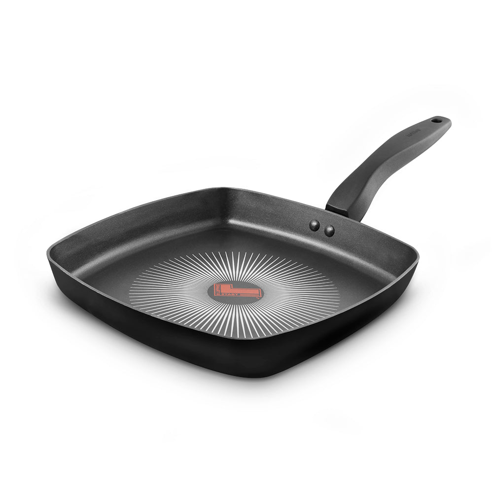 Tower Smart Start 26cm Square Grill Pan | Deep Sides, Heat Indicator