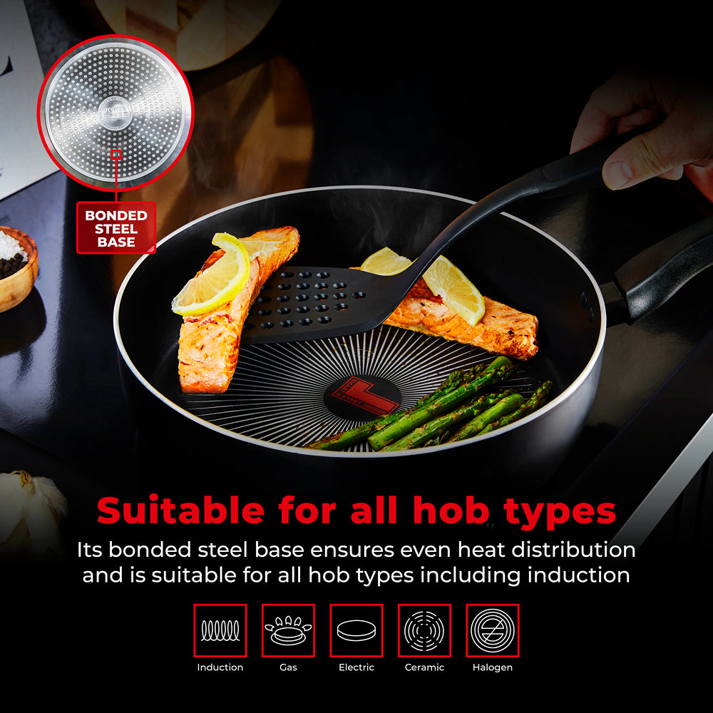 Tower Smart Start 28cm Multi-Pan Frying Pan | Heat Indicator, Glass Lid