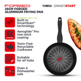Tower Smart Start 28cm Nonstick Frying Pan | Heat Indicator, Riveted Handle