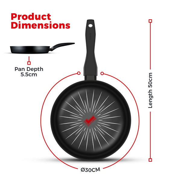 Tower Smart Start Frying Pan - Non-Stick - 30cm