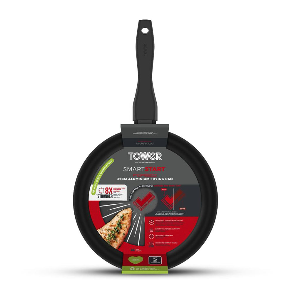 Tower Smart Start 32cm Frying Pan | Non-Stick, Induction Compatible