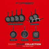Tower Smart Start Forged Easy-Release Cookware Set | 5 Piece, Glass Lids