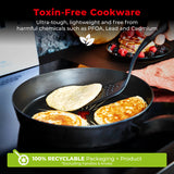 Tower Smart Start Forged Easy-Release Cookware Set | 5 Piece, Glass Lids