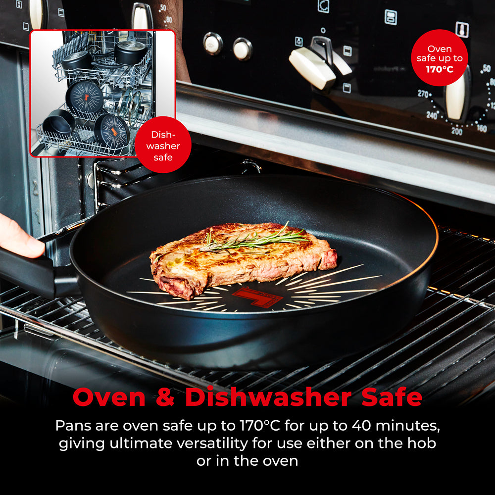 Tower Smart Start Forged Easy-Release Cookware Set | 5 Piece, Glass Lids