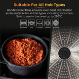 Tower Precision Casserole Pot with Lid | 28cm, Speckled Stone-Look