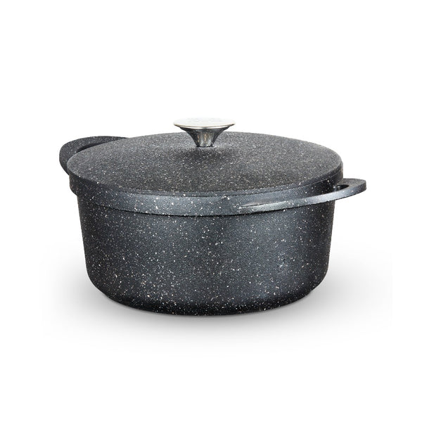 Tower Precision Speckled Stone-Look Casserole Pot with Lid | 24cm