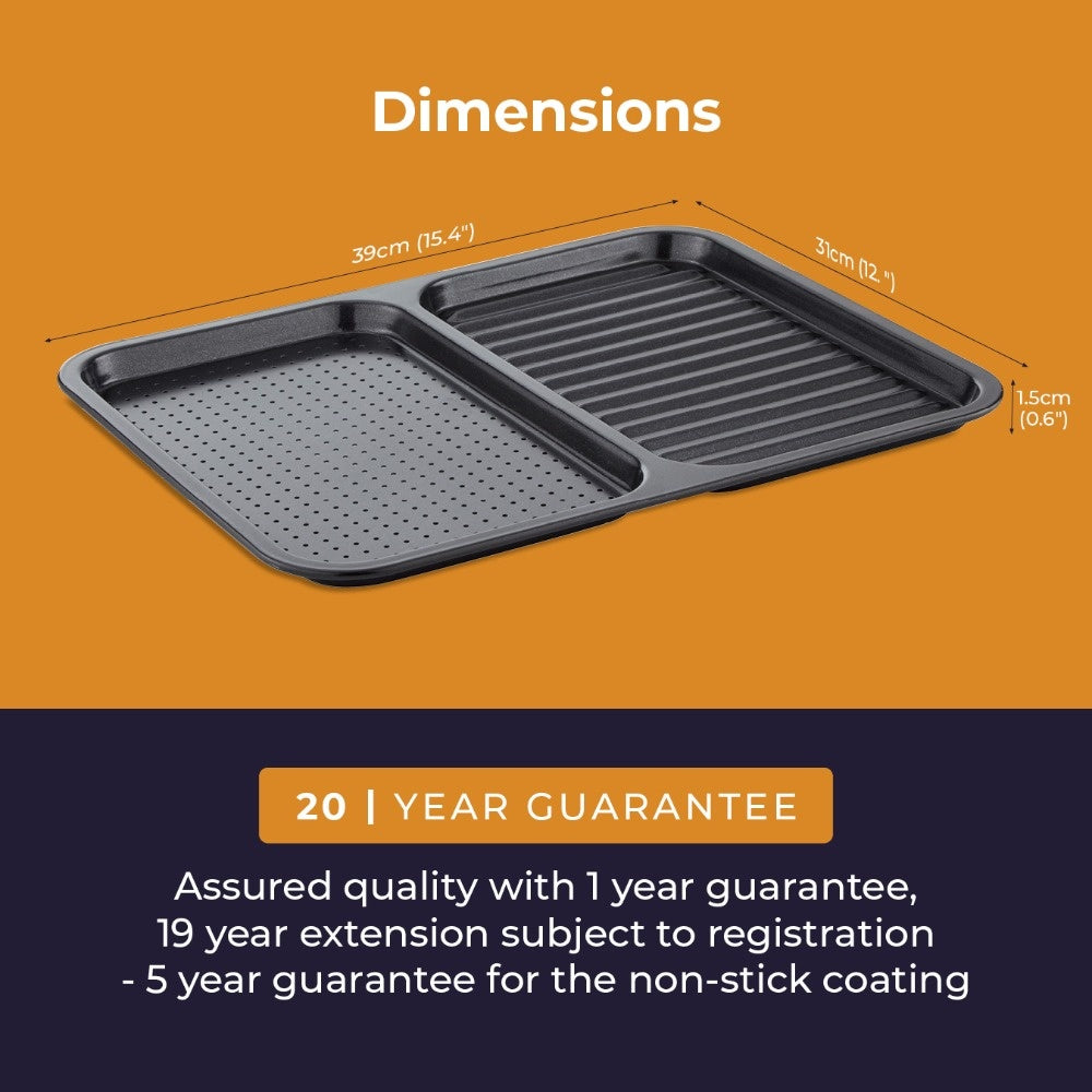 Tower Divided Crisper Tray - Dual-Compartment
