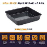 Tower Deep-Sided Square Non-Stick Baking Pan | Dark Finish, Rolled Rim