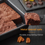 Tower Deep-Sided Square Non-Stick Baking Pan | Dark Finish, Rolled Rim