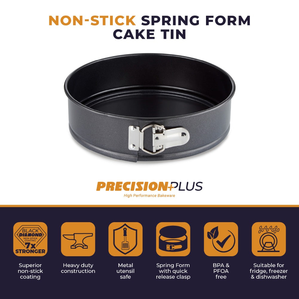Tower 25cm Springform Cake Tin | Quick-Release Latch, Removable Base