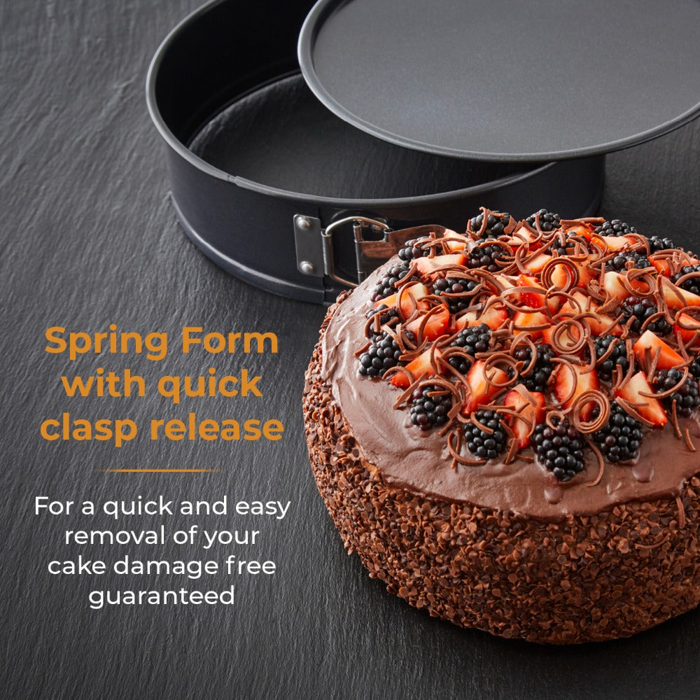 Tower 25cm Springform Cake Tin | Quick-Release Latch, Removable Base