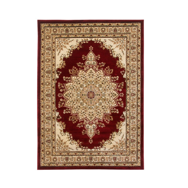  Classique Medallion Area Rug | Red 200 x 300cm