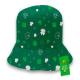 Lucky Land St Patrick's Day Shamrock Bucket Hat | Green, Wide Brim
