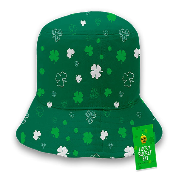 Lucky Land St Patrick's Day Shamrock Bucket Hat | Green, Wide Brim