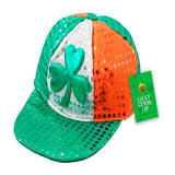 Lucky Land St Patrick's Day Sequin Baseball Cap | Tricolour, Shamrock