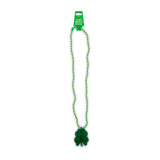 Lucky Land St. Patrick’s Day Flashing LED Shamrock Necklace | Green, Beaded