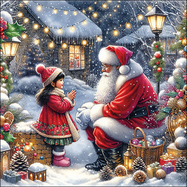 Ambiente Talking to Santa Napkins - Winter Village - 20 Pack
