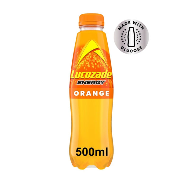 Lucozade Orange Glucose Energy Drink - 500ml, Fizzy Citrus Flavour