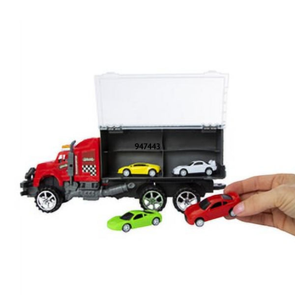 Play Hub Race Car Transporter Toy Set 