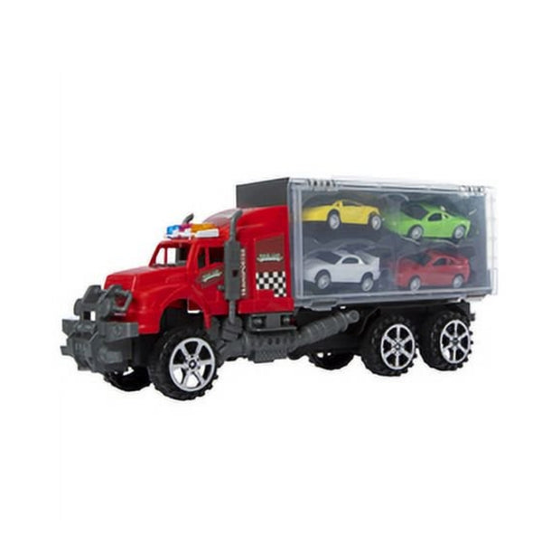 Play Hub Race Car Transporter Toy Set 