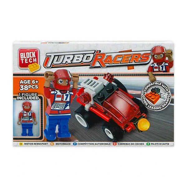 B Tech Building Block Vehicle with Figure | 6 Assorted Designs, Ages 6+