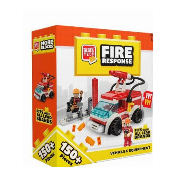 Block Tech Fire Response Building Kit | 101 Pieces, Fire Vehicle