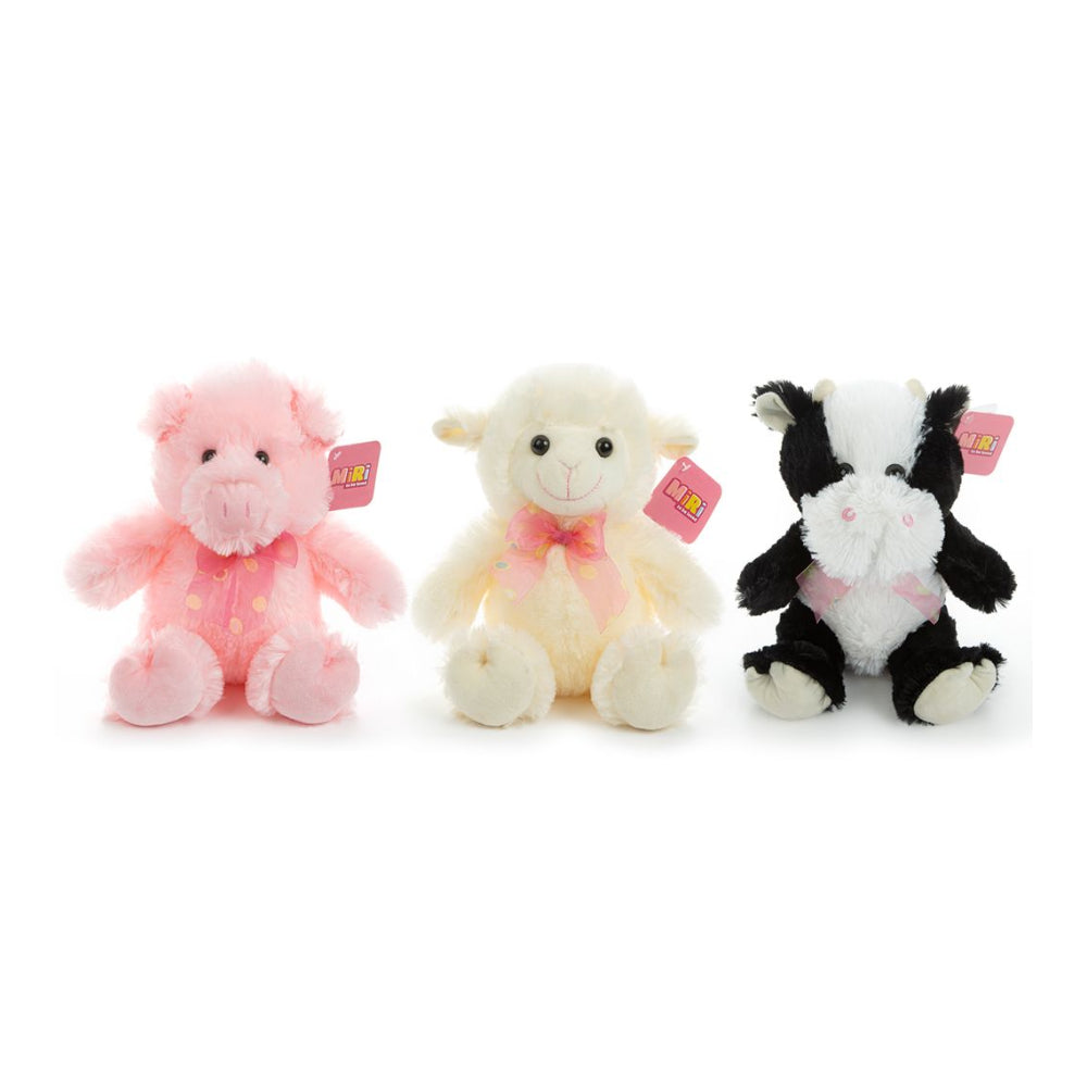 Soft Farm Animal Plush Toys | 25cm, 3 Assorted Designs and Colours