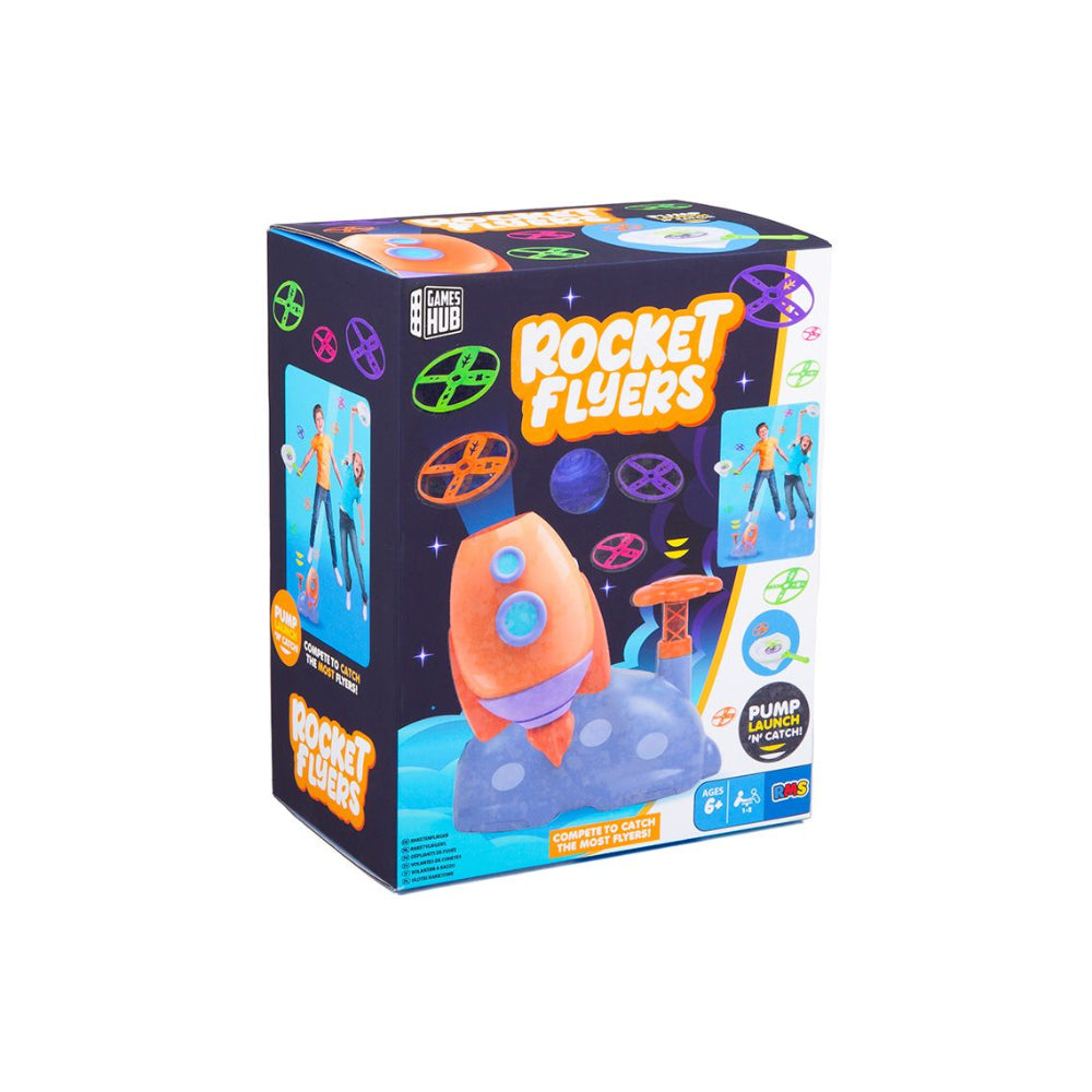 Rocket Flyers Pump Launcher Game | 1–3 Players, Assorted Colours, Age 6+