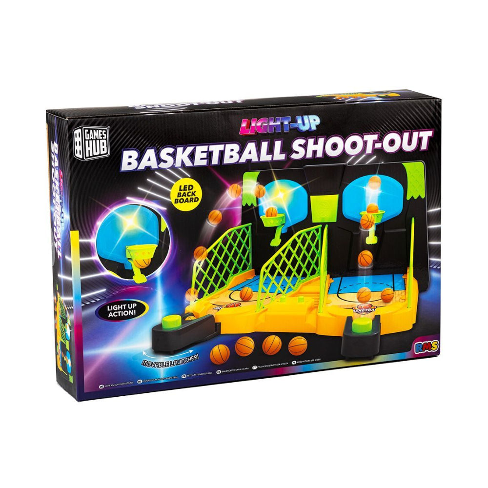 Light-Up Twin Basketball Arcade Game | LED Backboard, Dual Court