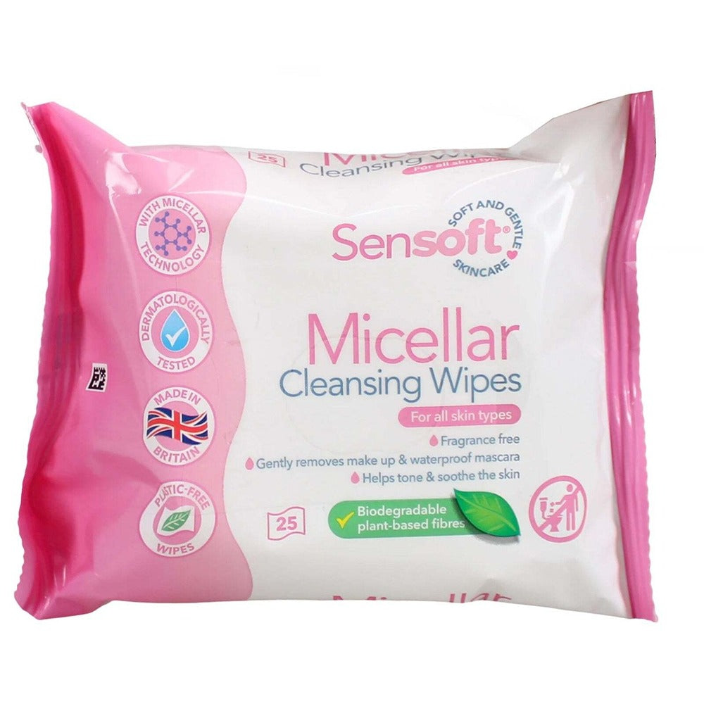 Sensoft Micellar Facial Cleansing Wipes | 25 Pack