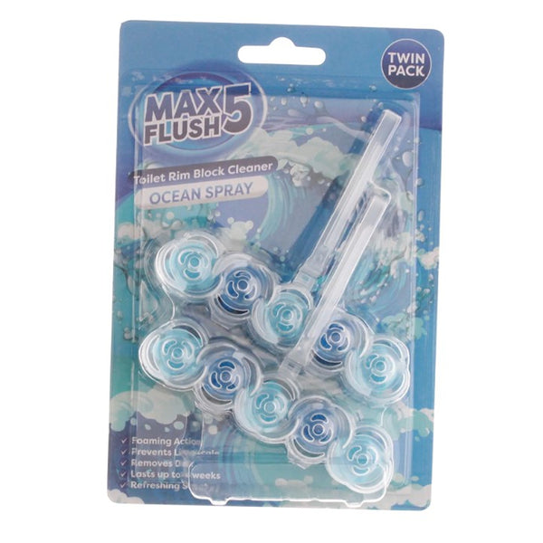 Max Flush Ocean Spray Toilet Rim Block Cleaner | 2x45g