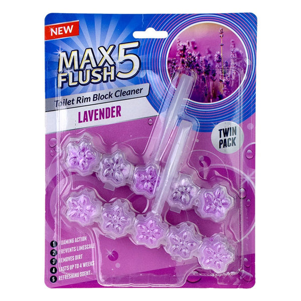 Max Flush Toilet Block Lavender | 2 x 45g